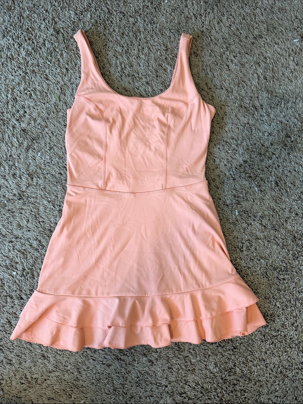 JoyLab Peach Pink Mini Dress with Ruffle Hem